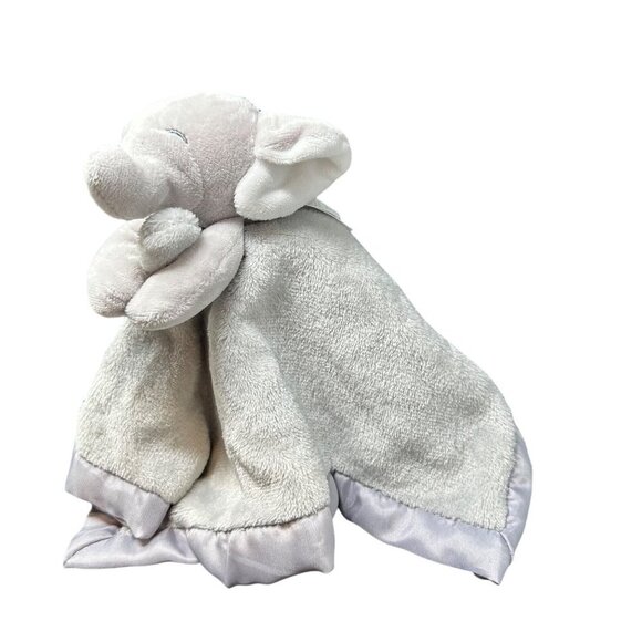 Carters Gray Elephant Security Blanket Satin Trim 14in Baby Lovey Plush Blankie - Picture 6 of 12